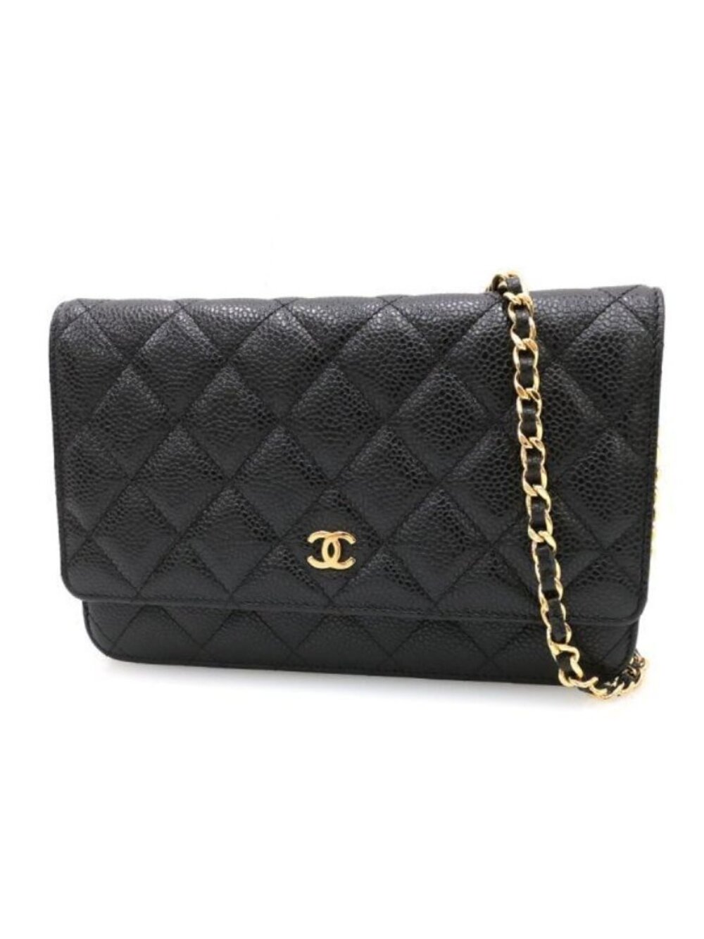 Chanel Caviar Quilted Chain Wallet Shoulder Bag